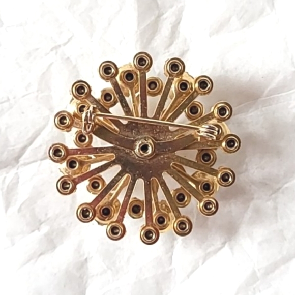 AURORA BOREALIS RHINESTONE SPIRAL VINTAGE PIN BROOCH - Picture 3 of 5